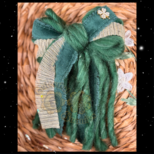 GOLDEN Clover Medium Cosmos Bow on Clip