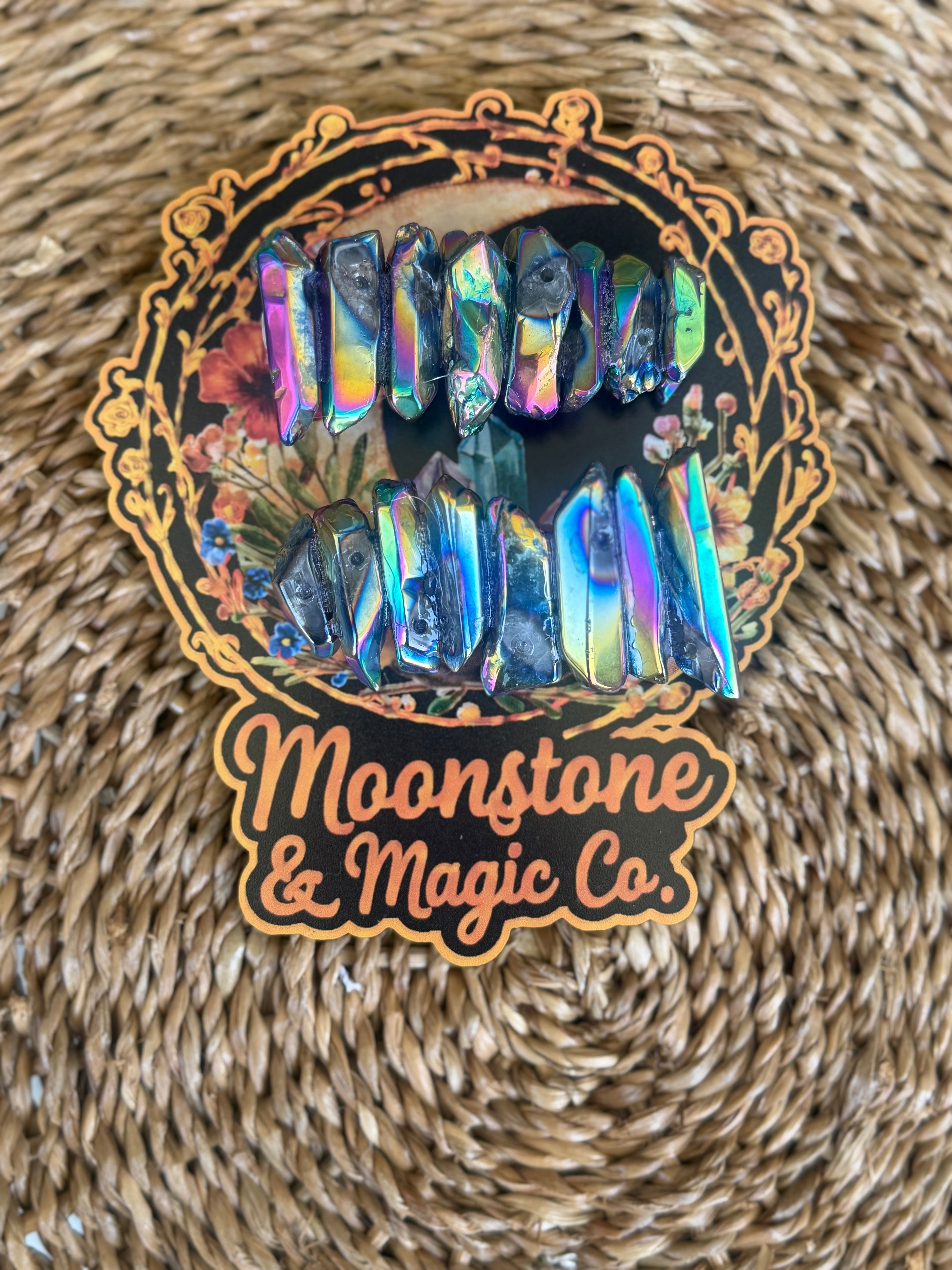RTS 2.75” Moonstone Clips - SET- Black Oil Spill