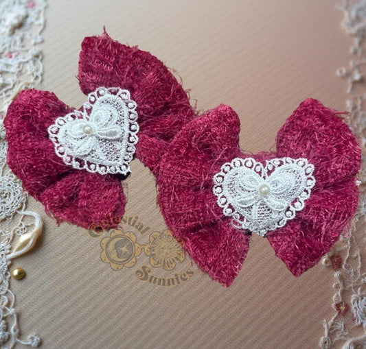 4” Heart Piggies on Clips