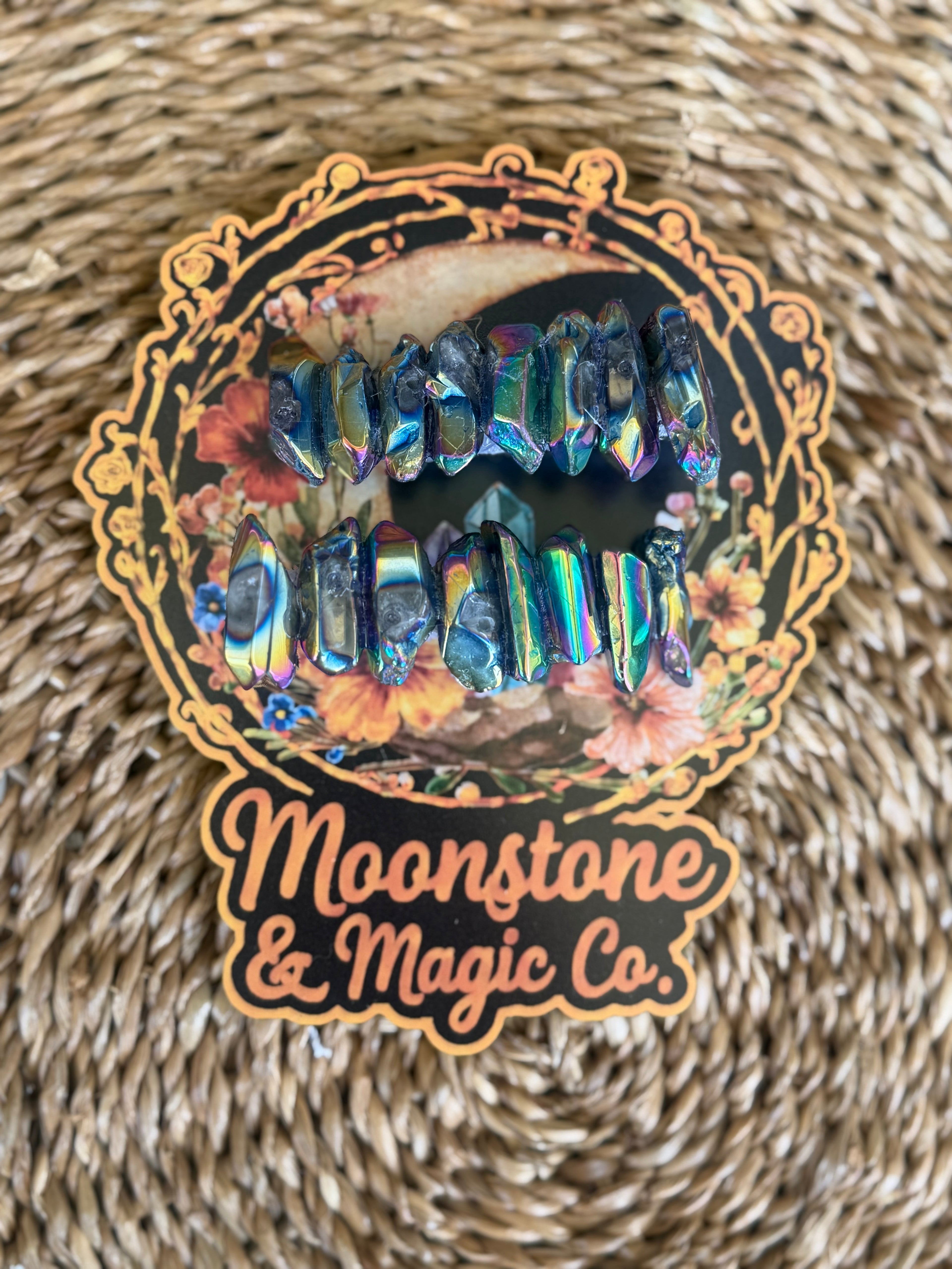 RTS 2.75” Moonstone Clips - SET- Black Oil Spill