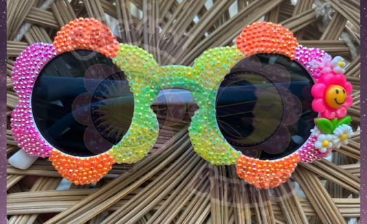 MADE TO ORDER* NEON RAINBOW BURST LARGE DAISY FRAMES