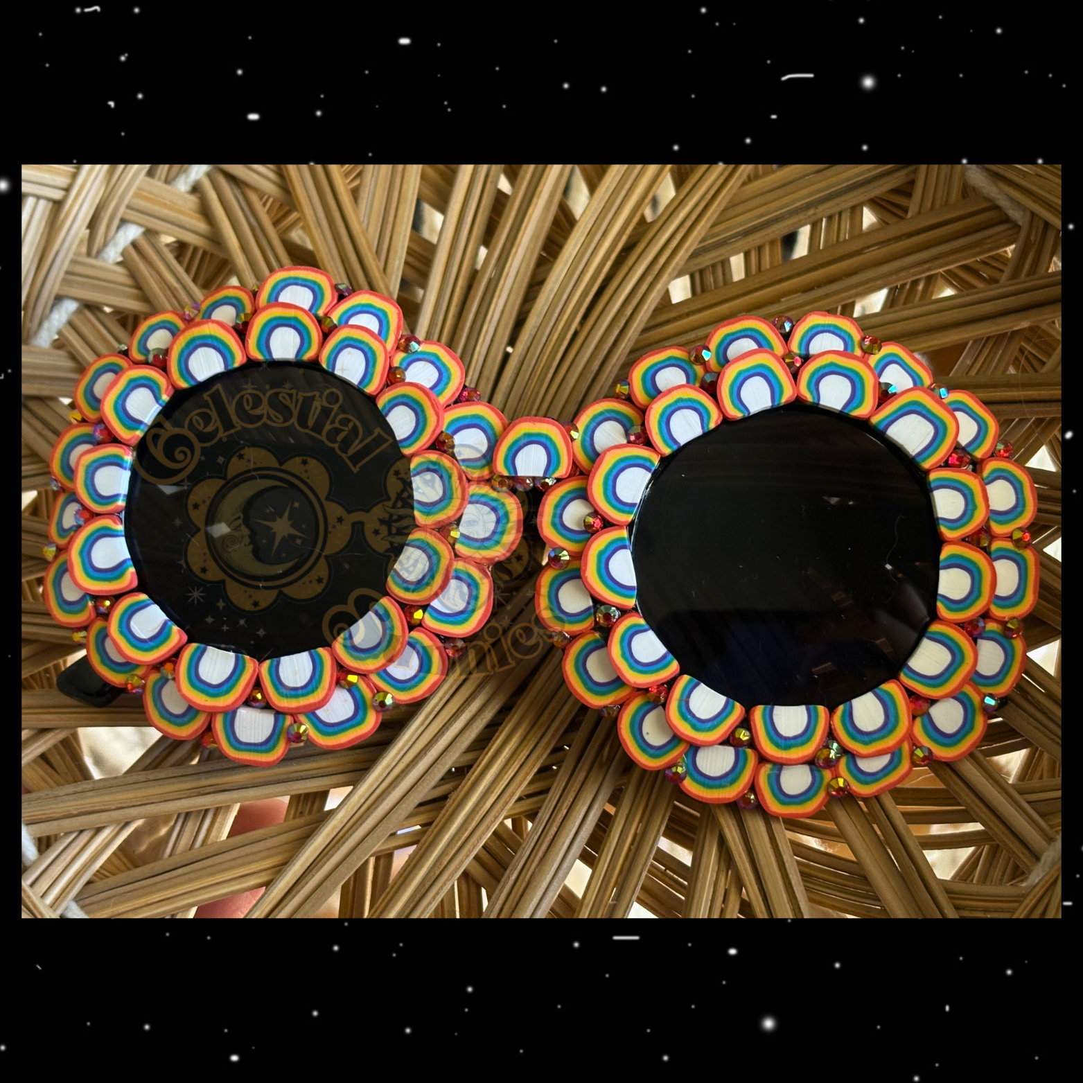 MADE TO ORDER RETRO RAINBOW LARGE DAISY ((mystery frames))