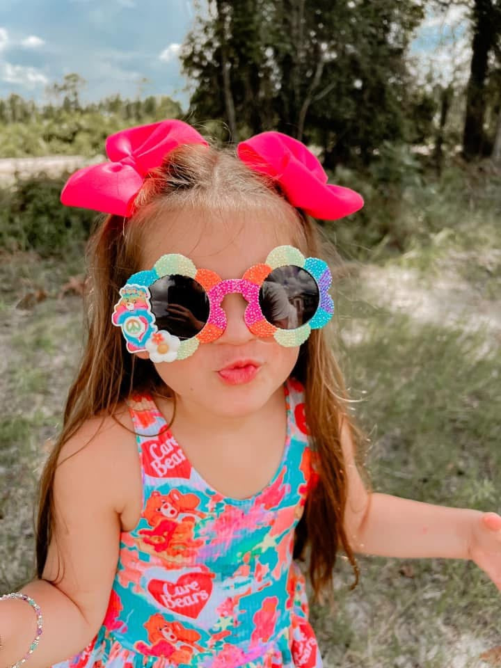 MADE TO ORDER* NEON RAINBOW BURST LARGE DAISY FRAMES
